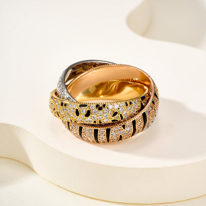 [Luna Brilliance] TRINITY  RING LEOPARD PRINT