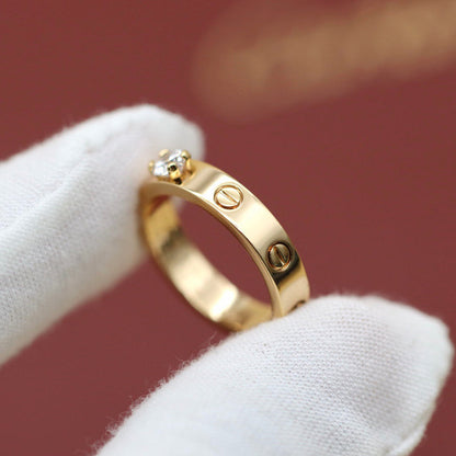 [Luna Brilliance]LOVE RING 3.6MM 1 BIG DIAMOND
