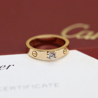 [Luna Brilliance]LOVE RING 3.6MM 1 BIG DIAMOND