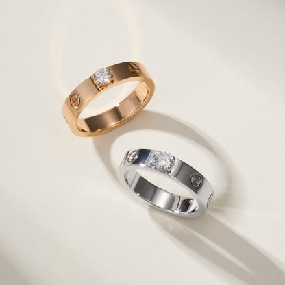 [Luna Brilliance]LOVE RING 3.6MM 1 BIG DIAMOND