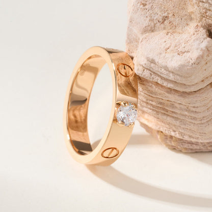 [Luna Brilliance]LOVE RING 3.6MM 1 BIG DIAMOND