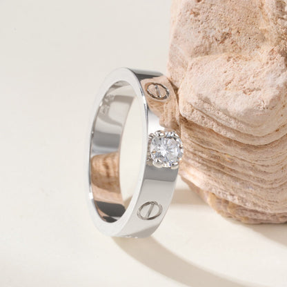 [Luna Brilliance]LOVE RING 3.6MM 1 BIG DIAMOND
