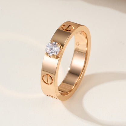 [Luna Brilliance]LOVE RING 3.6MM 1 BIG DIAMOND