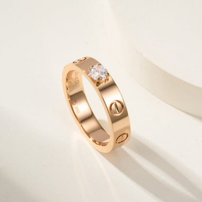 [Luna Brilliance]LOVE RING 3.6MM 1 BIG DIAMOND