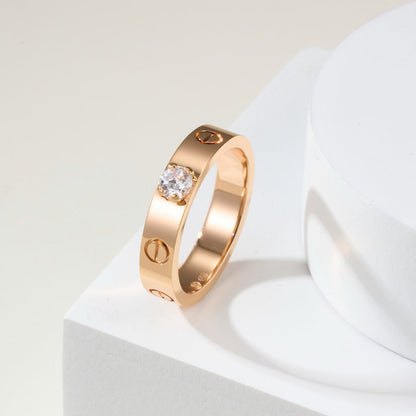 [Luna Brilliance]LOVE RING 3.6MM 1 BIG DIAMOND