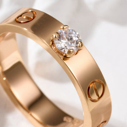 [Luna Brilliance]LOVE RING 3.6MM 1 BIG DIAMOND