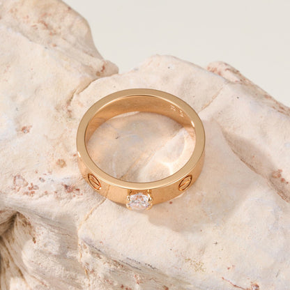 [Luna Brilliance]LOVE RING 3.6MM 1 BIG DIAMOND