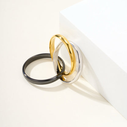 [Luna Brilliance]TRINITY 3.2MM RING BLACK CERAMIC