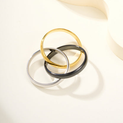 [Luna Brilliance]TRINITY 3.2MM RING BLACK CERAMIC