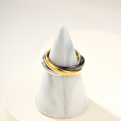 [Luna Brilliance]TRINITY 3.2MM RING BLACK CERAMIC