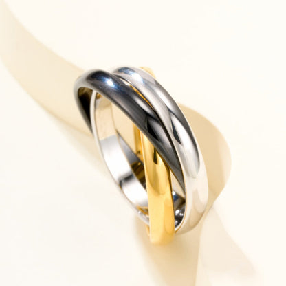 [Luna Brilliance]TRINITY 3.2MM RING BLACK CERAMIC