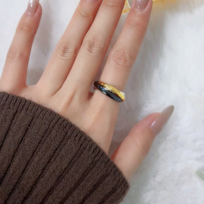 [Luna Brilliance]TRINITY 3.2MM RING BLACK CERAMIC