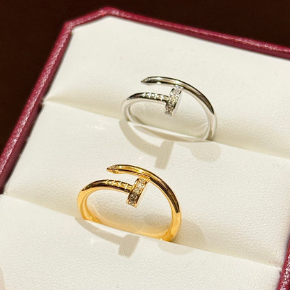 [Luna Brilliance]JUSTE 1.8MM HALF DIAMOND RING