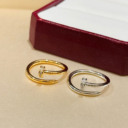 [Luna Brilliance]JUSTE 1.8MM HALF DIAMOND RING