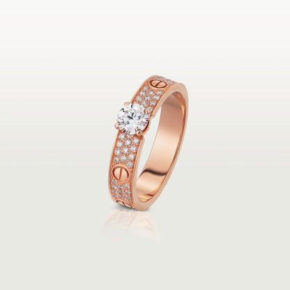 [Luna Brilliance]LOVE RING 3.6MM 1 BIG DIAMOND FULL DIAMOND