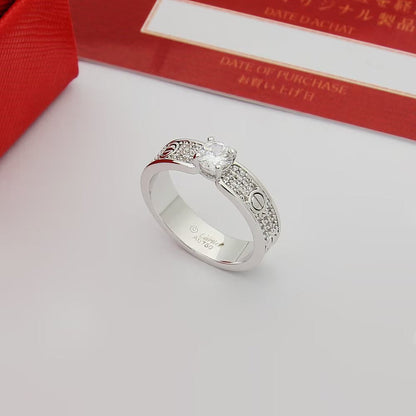 [Luna Brilliance]LOVE RING 3.6MM 1 BIG DIAMOND FULL DIAMOND