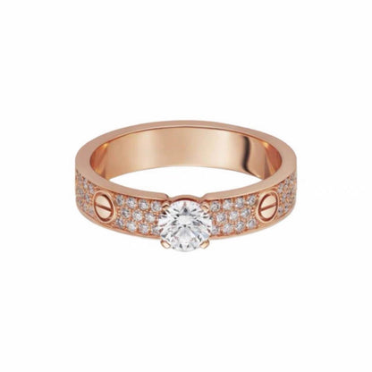 [Luna Brilliance]LOVE RING 3.6MM 1 BIG DIAMOND FULL DIAMOND