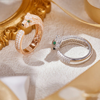 [Luna Brilliance]PANTHERE FULL DIAMOND SMALL RING