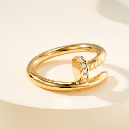 [Luna Brilliance]JUSTE RING 2.6MM HALF DIAMOND