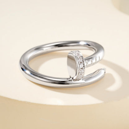 [Luna Brilliance]JUSTE RING 2.6MM HALF DIAMOND