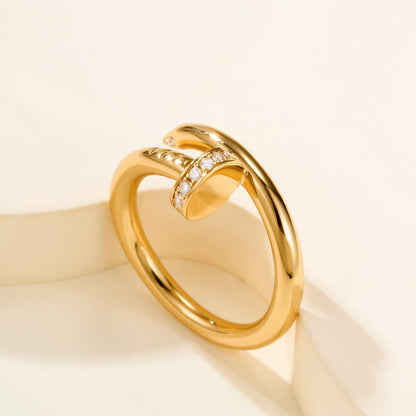 [Luna Brilliance]JUSTE RING 2.6MM HALF DIAMOND
