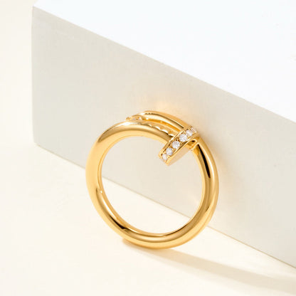 [Luna Brilliance]JUSTE RING 2.6MM HALF DIAMOND