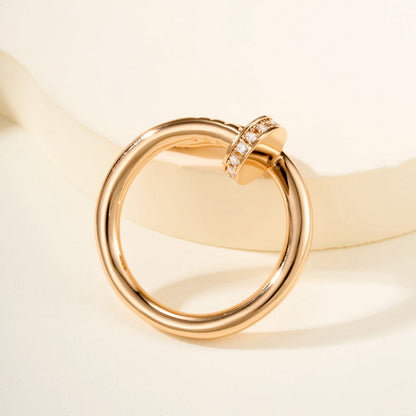 [Luna Brilliance]JUSTE RING 2.6MM HALF DIAMOND