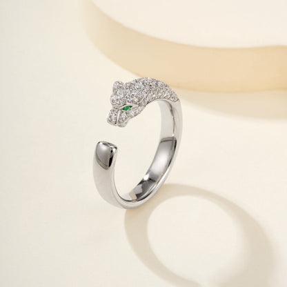 [Luna Brilliance]PANTHERE HALF DIAMOND SMALL RING