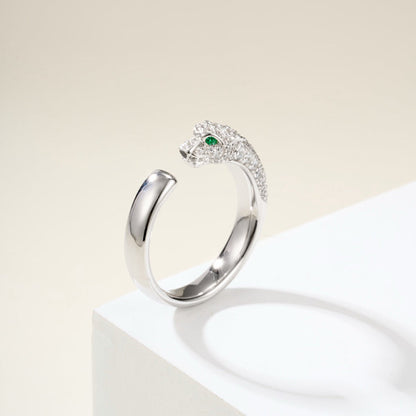 [Luna Brilliance]PANTHERE HALF DIAMOND SMALL RING