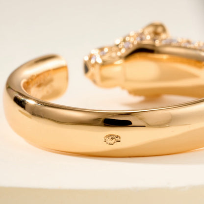 [Luna Brilliance]PANTHERE HALF DIAMOND SMALL RING