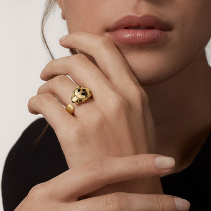 [Luna Brilliance]PANTHERE SPOTTED MEDIUM RING