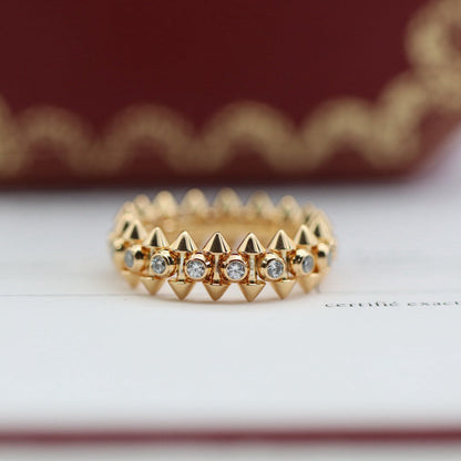 [Luna Brilliance]CLASH 6.8MM DIAMOND MEDIUM RING