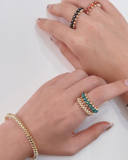 [Luna Brilliance]CLASH 7.9MM AGATE CHALCEDONY RING