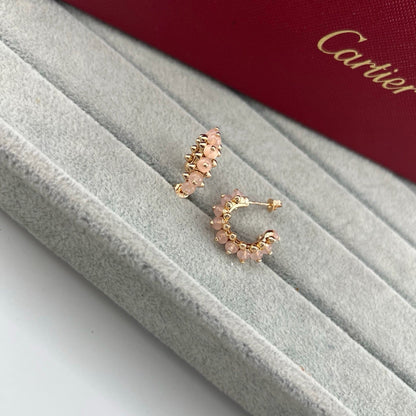 [Luna Brilliance]CLASH 7.9MM AGATE CHALCEDONY EARRINGS