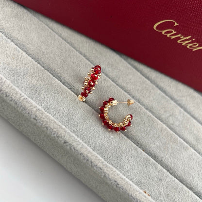[Luna Brilliance]CLASH 7.9MM AGATE CHALCEDONY EARRINGS