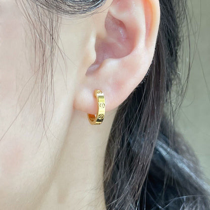 [Luna Brilliance]LOVE EARRINGS 2.65 MM NO DIAMOND SMALL