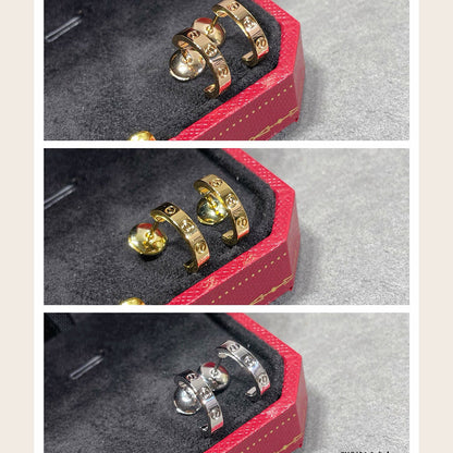 [Luna Brilliance]LOVE EARRINGS 2.65 MM NO DIAMOND SMALL