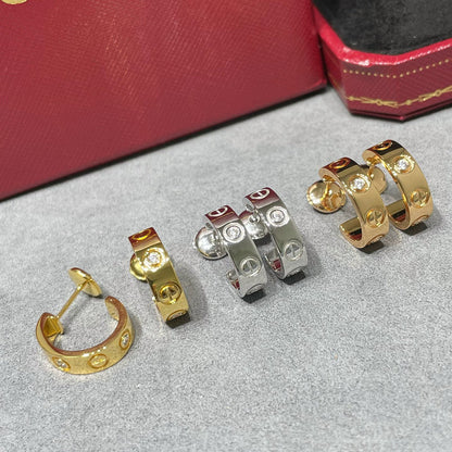 [Luna Brilliance]LOVE EARRINGS 5.7MM 2 DIAMONDS