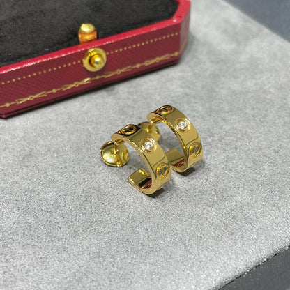 [Luna Brilliance]LOVE EARRINGS 5.7MM 2 DIAMONDS