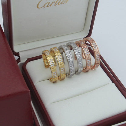 [Luna Brilliance]LOVE EARRINGS 3.6MM DIAMOND PAVED