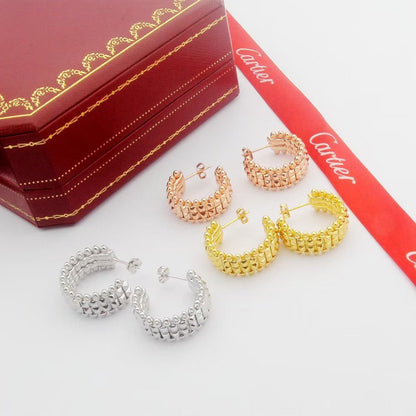 [Luna Brilliance]CLASH 9.2MM DOUBLE ROW EARRINGS