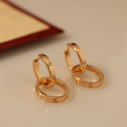 [Luna Brilliance]LOVE 3.3MM DANGLE EARRINGS