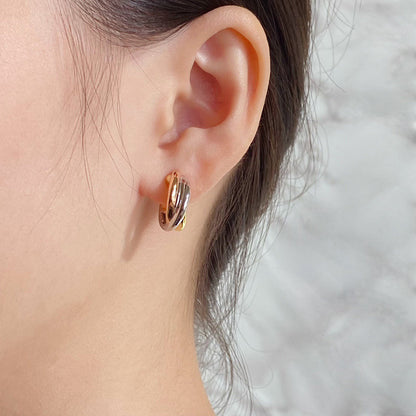 [Luna Brilliance]TRINITY ON DIAMOND CLASSIC EARRINGS