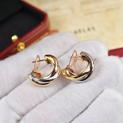 [Luna Brilliance]TRINITY ON DIAMOND CLASSIC EARRINGS