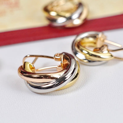 [Luna Brilliance]TRINITY ON DIAMOND CLASSIC EARRINGS