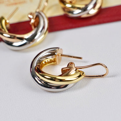 [Luna Brilliance]TRINITY ON DIAMOND CLASSIC EARRINGS
