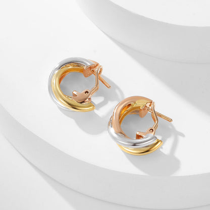 [Luna Brilliance]TRINITY ON DIAMOND CLASSIC EARRINGS