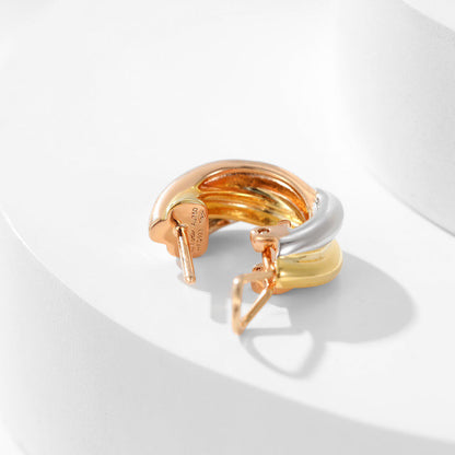 [Luna Brilliance]TRINITY ON DIAMOND CLASSIC EARRINGS