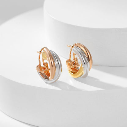[Luna Brilliance]TRINITY ON DIAMOND CLASSIC EARRINGS