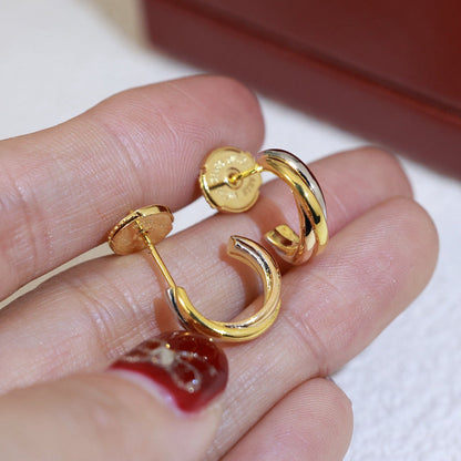 [Luna Brilliance]TRINITY ON DIAMOND MINI EARRINGS
